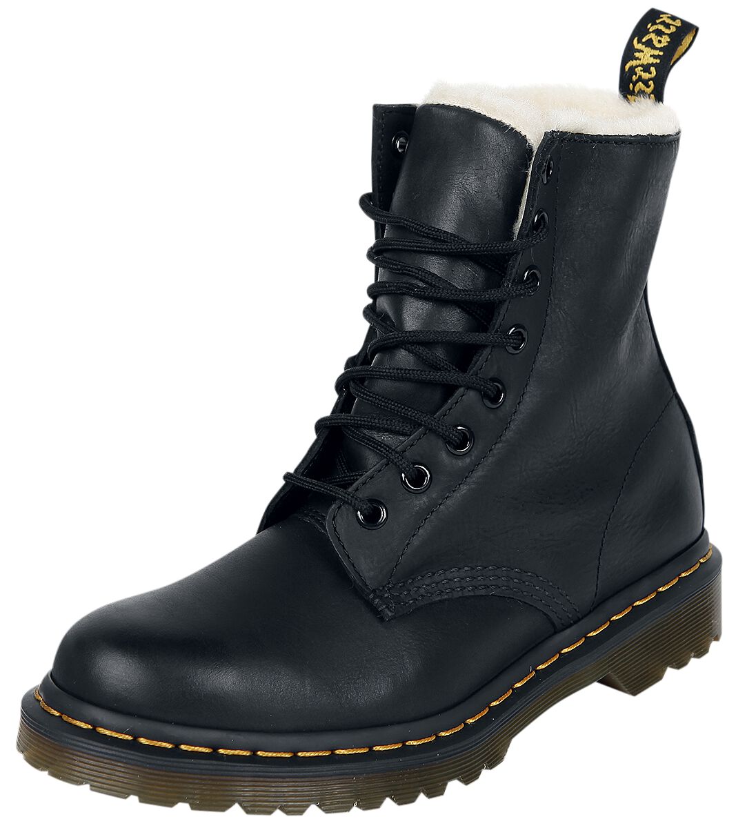 Dr. Martens - Rockabilly Winterstiefel - 1460 Serena Fur Lined - EU36 bis EU43 - für Damen - Größe EU36 - schwarz von Dr. Martens