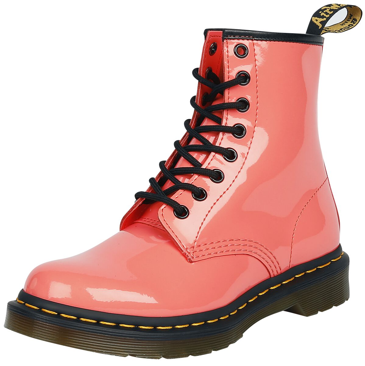 Dr. Martens Schnürstiefel - 1460 W - Coral Patent Lamper - EU36 bis EU39 - für Damen - Größe EU36 - orange von Dr. Martens