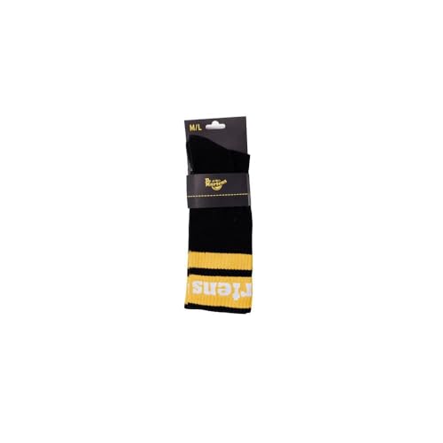 Dr. Martens Sportsocken für Erwachsene aus Baumwollmischung mit Logo, Schwarz/Gelb, M/L von Dr. Martens