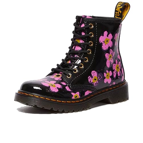 Dr. Martens Stiefel 1460 Floral Patent Code 30904001, Schwarz und Rosa., 35 EU von Dr. Martens