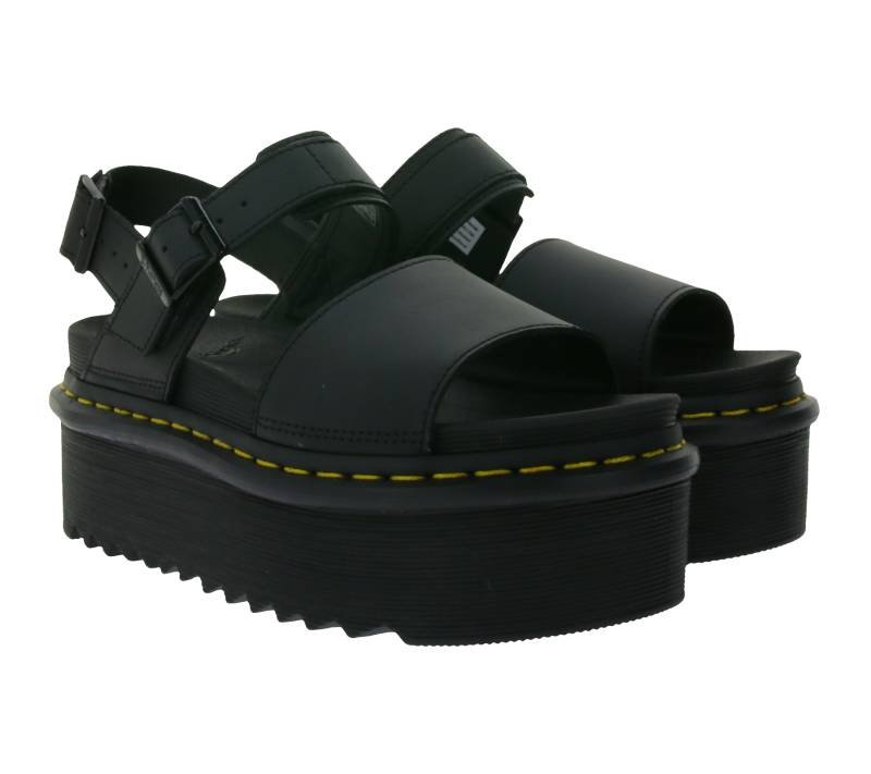 Dr. Martens Voss Quad Damen Plateau-Sandale alltagstaugliche Riemen-Sandalette 26725001 Schwarz von Dr. Martens