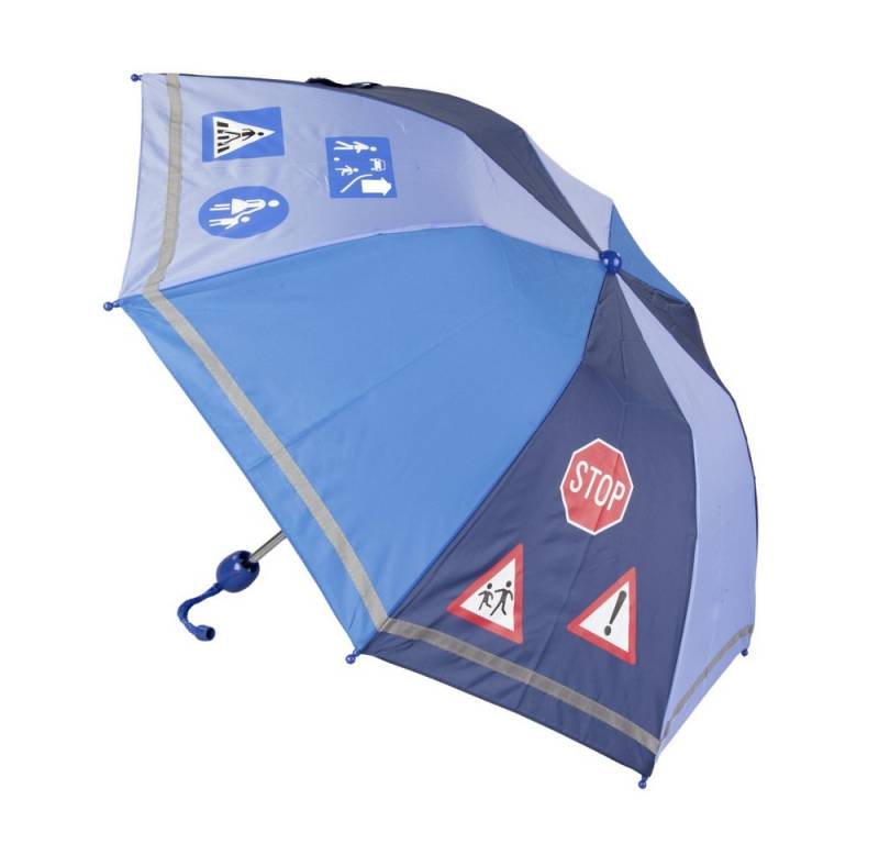 Dr. Neuser Schulranzen Regenschirm - Verkehrsschilder - blau von Dr. Neuser