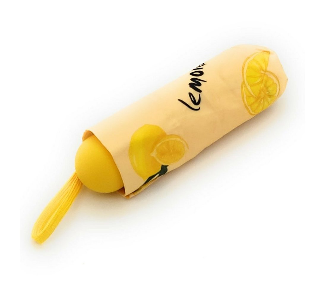 Dr. Neuser Taschenregenschirm Mini Regenschirm klein & kompakt bunt, fröhliche Zitronen von Dr. Neuser