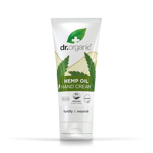 Dr Organic Hanföl Hand- und Nagelcreme, Feuchtigkeitsspendend, Regenerierend, Für Männer und Frauen, Natürlich, Vegan, Tierversuchsfrei, Paraben- & SLS-frei, Bio, 100ml von Dr. Organic