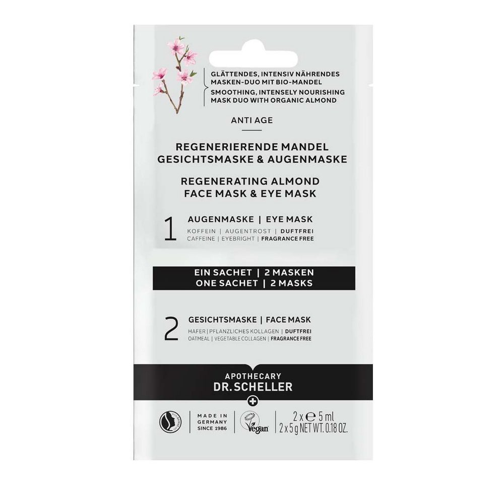 Dr. Scheller Gesichtsmaske Regenerierende Mandel - Gesichtsmaske & Augenmaske 2x5ml von Dr. Scheller