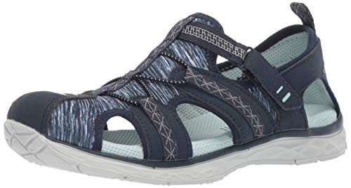 Dr. Scholl's Shoes Damen Andrews Fisherman Schlupfsandalen Fischersandale, Marineblauer Stoff, 41.5 EU von Dr. Scholl's Shoes