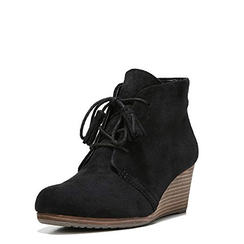 Dr. Scholl's Shoes Damen Dakota Stiefelette, Schwarzes Mikrofaser-Wildleder, 41.5 EU von Dr. Scholl's Shoes