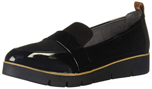 Dr. Scholl's Shoes Damen Webster Slipper, Schwarzes Lack/Mikrofaser, 36.5 EU von Dr. Scholl's Shoes