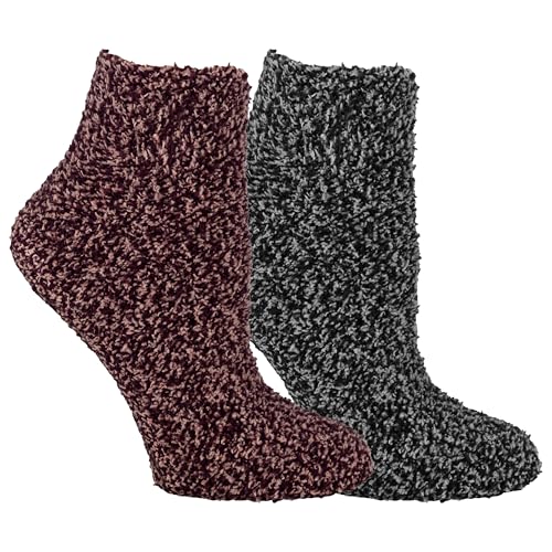 Dr. Scholl's Damen Beruhigende Spa Low Cut Lavendel + Vitamin E Pack Lässige Socke, Schwarz/Grau, Burgunderrot/Pfirsich (2 Paar), 4-10 (2er von Dr. Scholl's