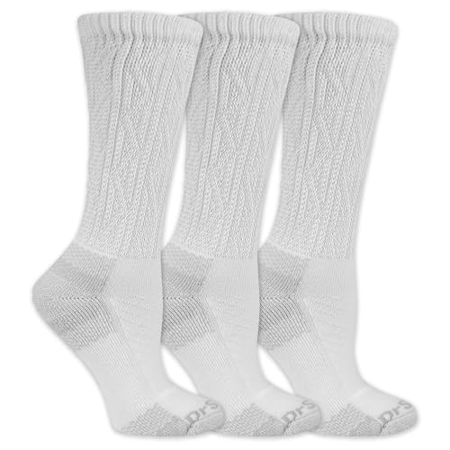 Dr. Scholl's Damen Blister Defense Crew 2 & 3 Pair Packs-Moisture Wicking & Non-Binding Cushioned Comfort Socken, Weiß (3 Paar), 36.5-43 EU (3er von Dr. Scholl's