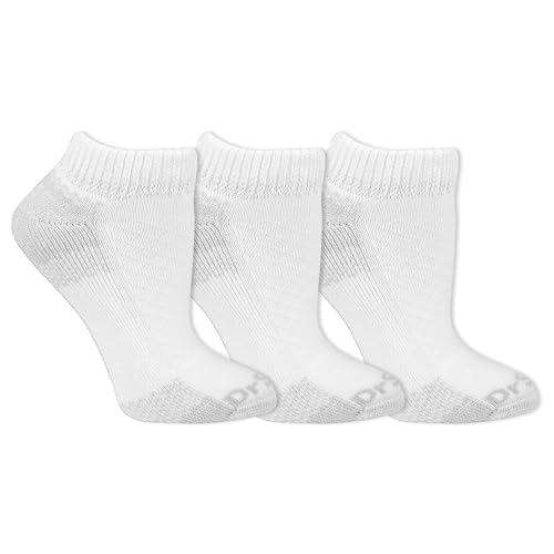Dr. Scholl's Damen Blister Defense Low Cut 2 & 3 Pair Packs-Moisture Wicking & Non-Binding Cushioned Comfort Socken, Weiß (3 Paar), 36.5-43 EU (3er von Dr. Scholl's