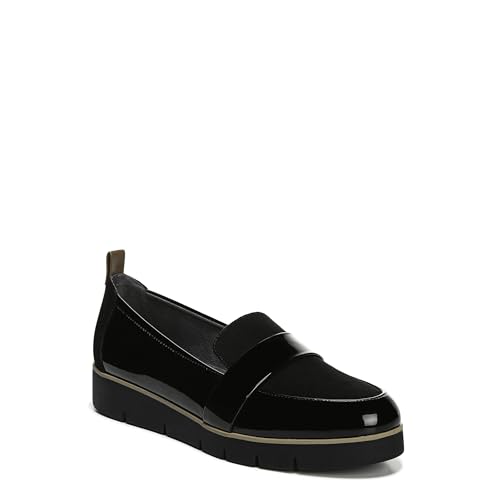 Dr. Scholl's Damen Webster Slipper, Schwarzes Lack/Mikrofaser, 38.5 EU von Dr. Scholl's