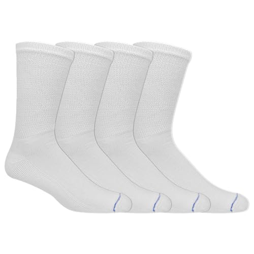 Dr. Scholl's Herren Socken für Diabetiker und Kreislauf, unverbindlich, 4er-Pack - Weiß - von Dr. Scholl's