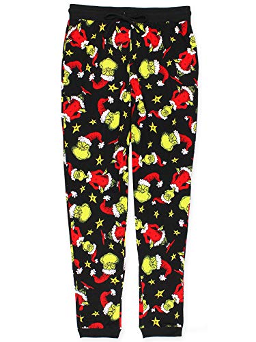 The Grinch Herren Pyjamahose mit Taschen, Plüsch, Minky Fleece - - Large von Dr. Seuss