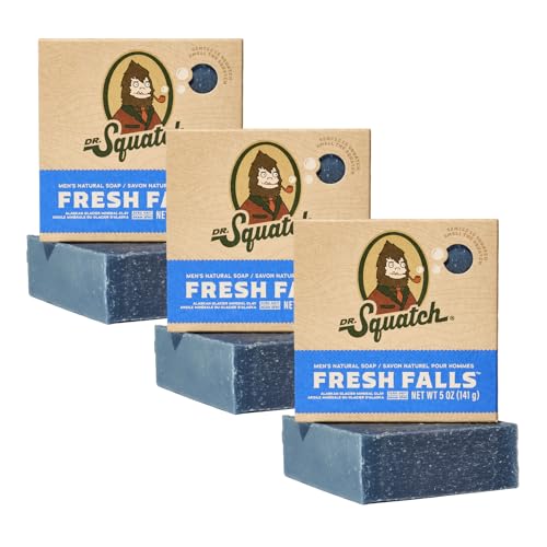 Dr. Squatch Men's Bar Soap - 1 Bar - Fresh Falls - All Natural for Men - Smell like a Crisp Forest Waterfall von Dr. Squatch