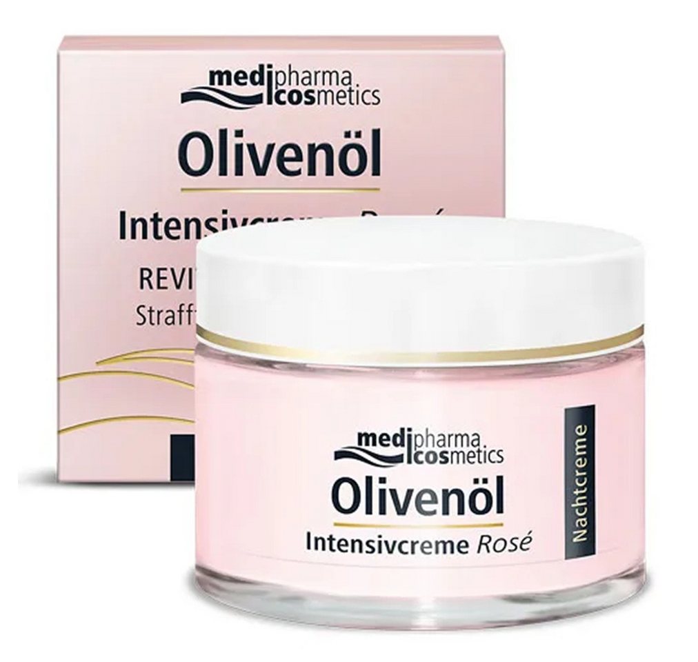 Dr. Theiss Naturwaren Nachtcreme – Olivenöl Intensivcreme Rosé Nachtcreme, Reichhaltige Nachtpflege für einen revitalisierten Teint von Dr. Theiss Naturwaren