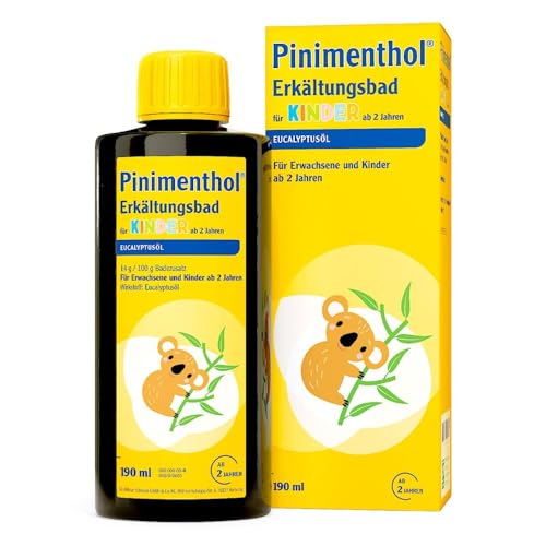 Pinimenthol Erkältungsbad Kinder | 190 ml | Badezusatz für Kinder mit Eucalyptusöl - lindert Husten & Erkältungsbeschwerden | befreit die Atemwege bei Erkältung | ab 2 Jahren  von Pinimenthol