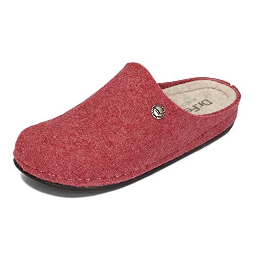 Dr.Feet anatomic Damen Filz Hausschuhe Natürlicher Schafwolle Polyurethan-Sohle Wool Slippers 36-42 EU (Rosa, eu_footwear_size_system, adult, women, numeric, medium, numeric_38) von Dr.Feet anatomic