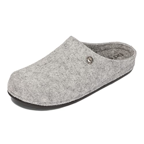 Dr.Feet anatomic Herren Filz Hausschuhe Natürlicher Schafwolle Polyurethan-Sohle Grau Graphite Wool Slippers 41-47 EU (Grau, eu_footwear_size_system, adult, men, numeric, medium, numeric_42) von Dr.Feet anatomic