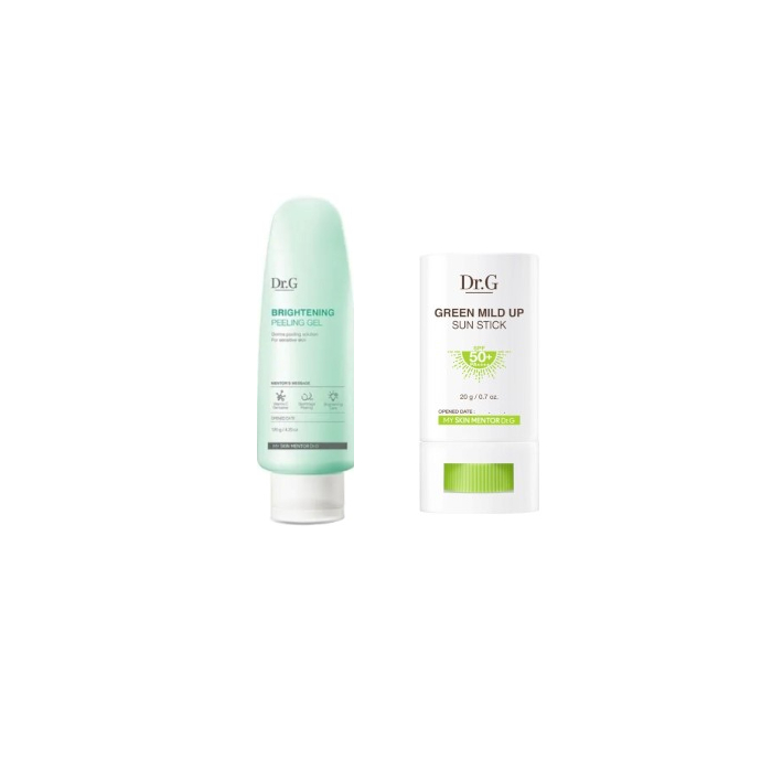 Dr.G Green Mild Up Sun Stick SPF50+ PA++++ - 20g (1ea) + Brightening Peeling Gel (New) - 120g (1ea) set von Dr.G