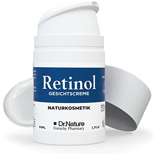 Retinol Anti Aging Creme Frauen & Männer Nachtpflege Empfindliche Haut | Naturkosmetik Nachtcreme 99% Inhaltsstoffe natürlichen Ursprungs | Anti Falten und Anti Pigmentflecken von Dr.Nature Frenchy Pharmacy