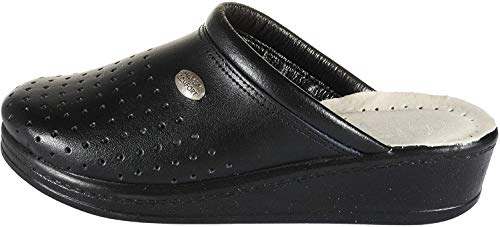 Dr Punto Rosso Medical Comfort 100SB Komfortschuhe Lederschuhe Pantolette Clog Damen, Schwarz, EU 38 von Dr.Punto Rosso