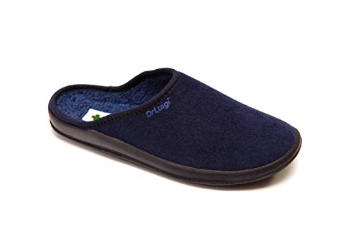 DrLuigi Medizinische Schuhe für Herren - Gedächtnisschaum Schuhe Innenseite Außenseite Italienische Baumwolle - Extra Leicht - Made in EU (Dunkelblau, 49) von DrLuigi