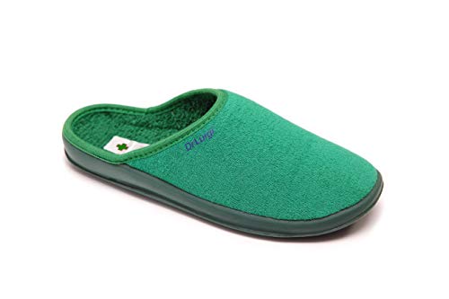 DrLuigi Medizinische Schuhe für Herren - Gedächtnisschaum Schuhe Innenseite Außenseite Italienische Baumwolle - Extra Leicht - Made in EU (Grün, 43) von DrLuigi