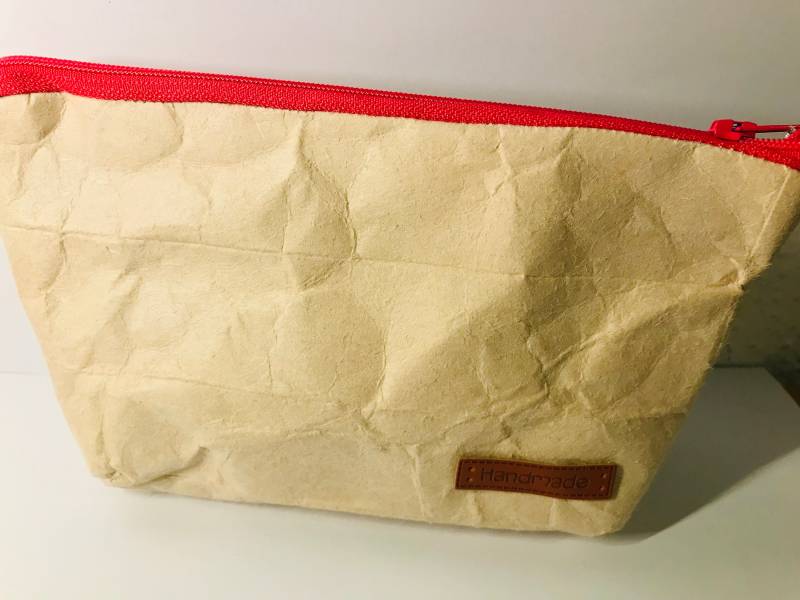 Nachhaltige Beutel Handgemacht Vegan Geldbeutel Recycelte Materialien Geschenktasche Tetrapak Upcycled Kulturtasche Geschenk Umweltfreundlich von DrRec