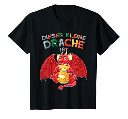 5. Geburtstag Jungen 5 Jahre Alt Dieser Kleine Drache Ist 5 T-Shirt von Drachen 5 Jahre Geschenk Jungen 5 Jahre Alt