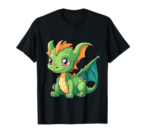 Drache Dino Kinder niedlich Echse witzig Drachen Kind Fabel T-Shirt von Drachen Dinos Geschenkideen für Kinder Geschenke