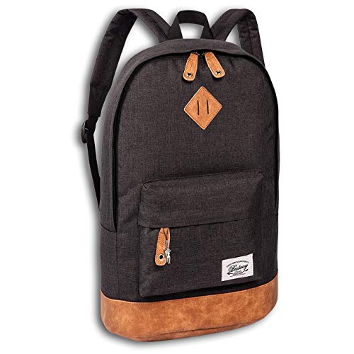DrachenLeder Bestway Cityrucksack dunkelgrau Unisex Businessrucksack Campus Snow D2ORI102F EIN Geschenk zu Weihnachten, Geburtstag, Valentinstag für die Frau, für Jugendliche von DrachenLeder