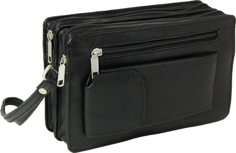 DrachenLeder Handgelenktasche DrachenLeder Herren Handgelenktasche (Handgelenktasche), Handgelenktasche Leder, schwarz ca. 21cm x ca. 13cm von DrachenLeder