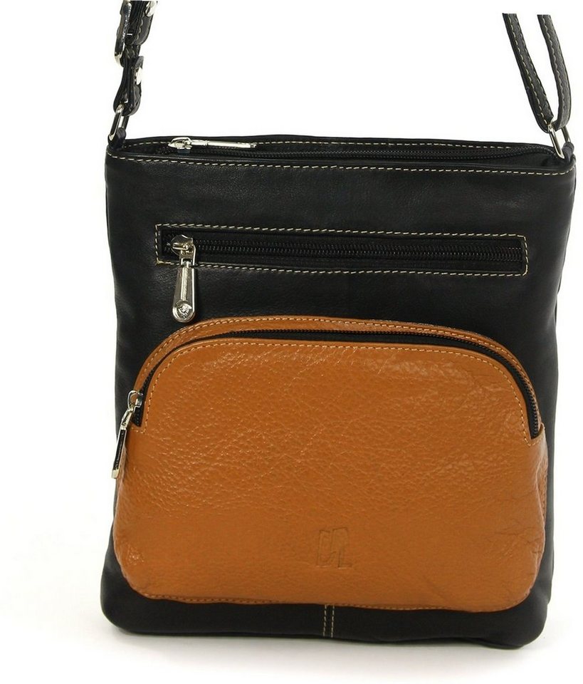 DrachenLeder Handtasche DrachenLeder Tasche Damen Handtasche (Handtasche), Damen, Jugend Tasche aus Leder, Größe ca. 21cm in schwarz, braun von DrachenLeder