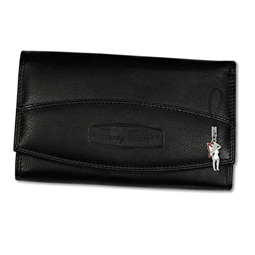 Money Maker Leder Damen Geldbörse Kellnerbörse schwarz 16x2.5x9.5cm D3OPJ719S Leder Geldbörse für die Frau Money Maker Leder Damen Geldbörse Kellnerbörse schwarz 16x2.5x9.5cm D3OPJ719S Leder Geldbörse für die Frau von DrachenLeder