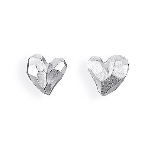 Drachenfels edle Ohrstecker aus der Kollektion Heartbreaker in Echtsilber/Ohrstecker Set Silber 925 Sterling/Elegante Design Ohrringe für Damen in Herzform/D HE 26/AG von Drachenfels Design