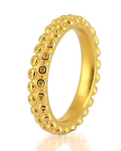 Drachenfels Damen Ring aus der Kollektion Meeresrauschen aus Echtsilber goldplattiert Weite 54 von Drachenfels Design