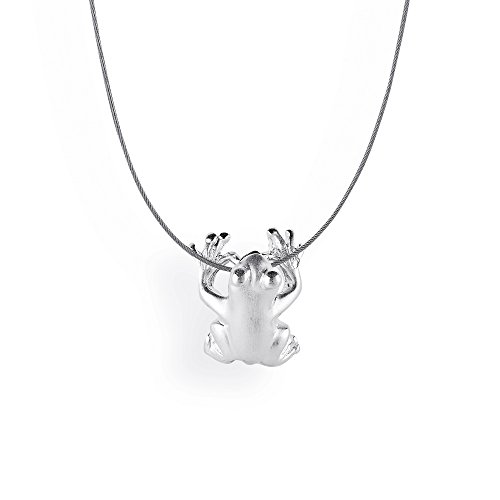 Drachenfels kleiner Frosch-Anhänger in Echtsilber/Kollektion Froschkönig/Anhänger aus 925 Sterling Silber/Froschanhänger für Stahlreif/D FR 63/AG von Drachenfels Design