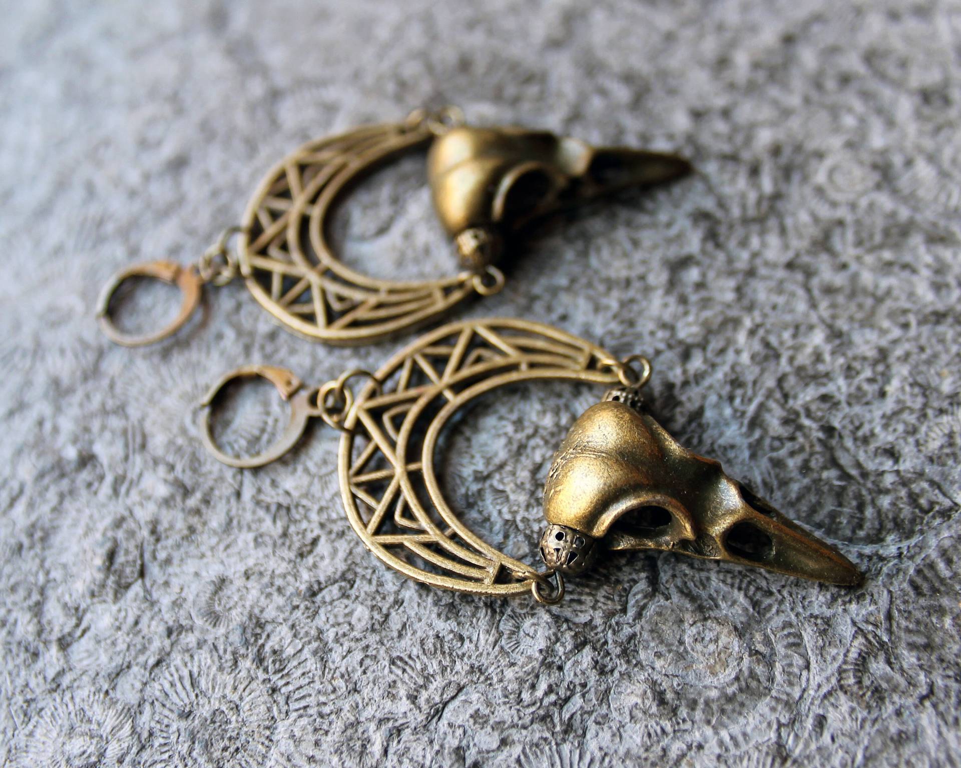 statement-Ohrringe Raven Queen Bronze Rabe Pagan Wicca statement-Ohrringe Raven Queen Bronze Rabe Pagan Wicca von Drachenfliege