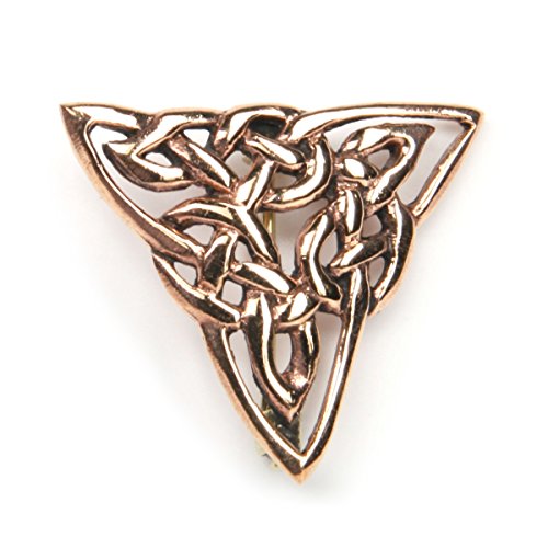 Drachensilber Brosche Mittelalter Bronze Triquetta keltischer Schmuck Keltenknoten Kelten Wikinger Gewandnadel von Drachensilber