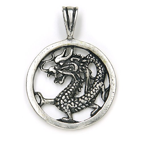 Drachensilber Drachen Silberschmuck Schmuckanhänger 925er Silber chinesischer Drache Kettenanhänger Männer von Drachensilber