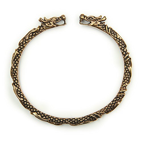 Drachensilber Armreif Drachen Schmuck Bronze Armreif Wikinger Armschmuck Gotik Drachenschmuck Frauen Mittelalterschmuck von Drachensilber