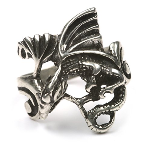 Drachensilber Drache Silberring Gothic 925 Silber Silberring Damenring Herrenring Motiv Drache Gr 52 von Drachensilber