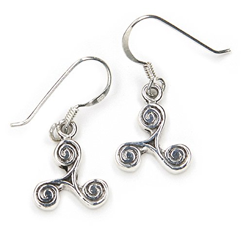 Drachensilber Ohrringe Triskel Silber Ohrschmuck Kelten Ohrhänger Triskelion Sterlingsilber Mittelalter Schmuck von Drachensilber