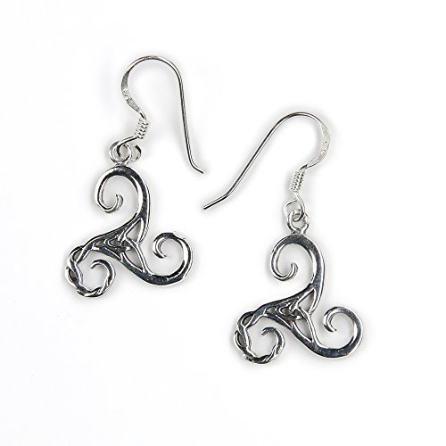 Drachensilber Ohrschmuck Triskel Schmuck Ohrhänger 925 Silber Ohrschmuck verzierte Trikele Triskelion von Drachensilber