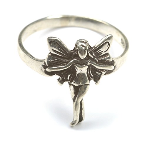 Drachensilber Ring kleine Elfe 925 Silber Damenring Elfe filigran Silberring Größe 60 von Drachensilber