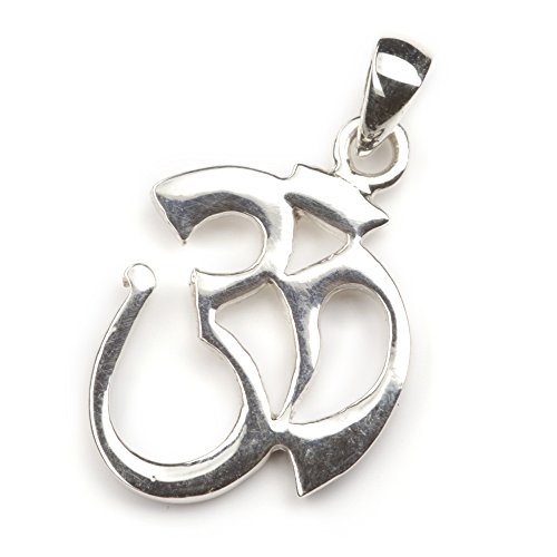 Drachensilber Silberanhänger buddhistischer Om Schmuck 925 Sterling Silber Om heiliges Wort von Drachensilber