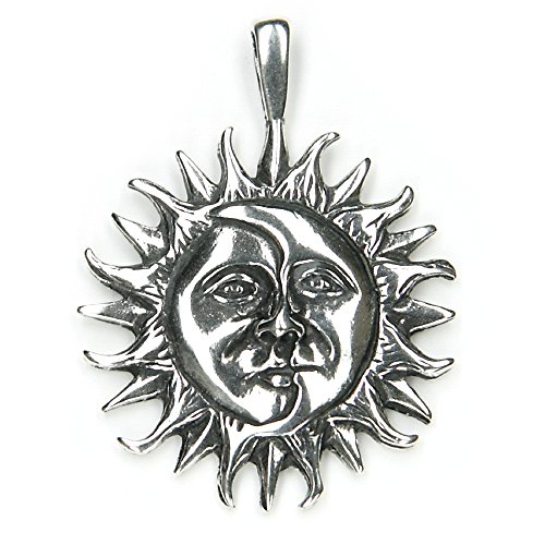 Drachensilber Sonne Mond Schmuck Anhänger Eclipse Silberschmuck 925er Silber Kettenanhänger Kelten Schmuck wohltuende Veränderung von Drachensilber