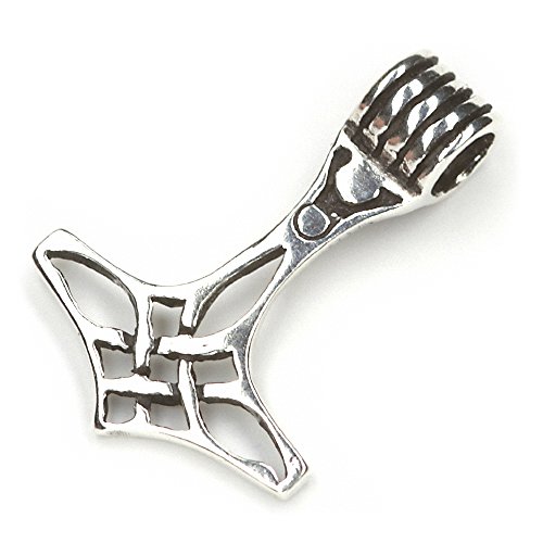 Drachensilber Thors Hammer Wikinger Schmuck Anhänger Silber Mittelalter Mjölnir Silberanhänger von Drachensilber