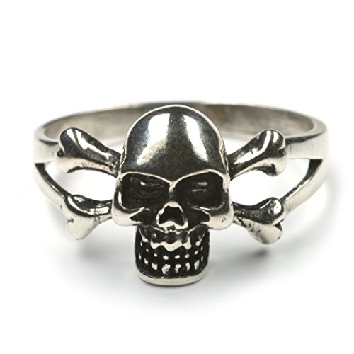 Drachensilber Totenkopf Ring 925 Silber Silberring Damenring Herrenring Motiv Scull Gr 56 von Drachensilber